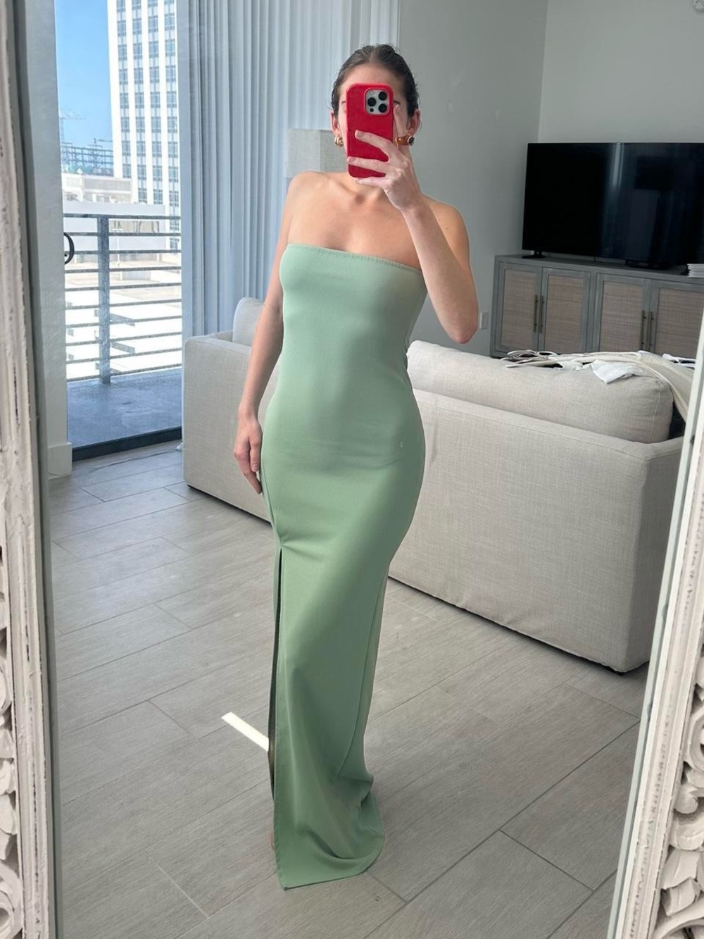 Nasty Gal strapless maxi dress